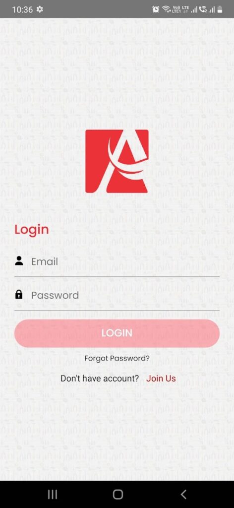 Login Screen for Mobile APP UI