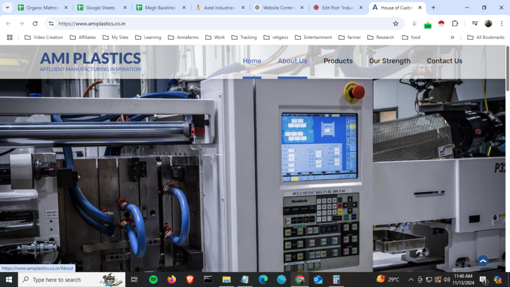 AMI Plastics / Affluent Manufacturing Inspiration CMS Website Design & Development