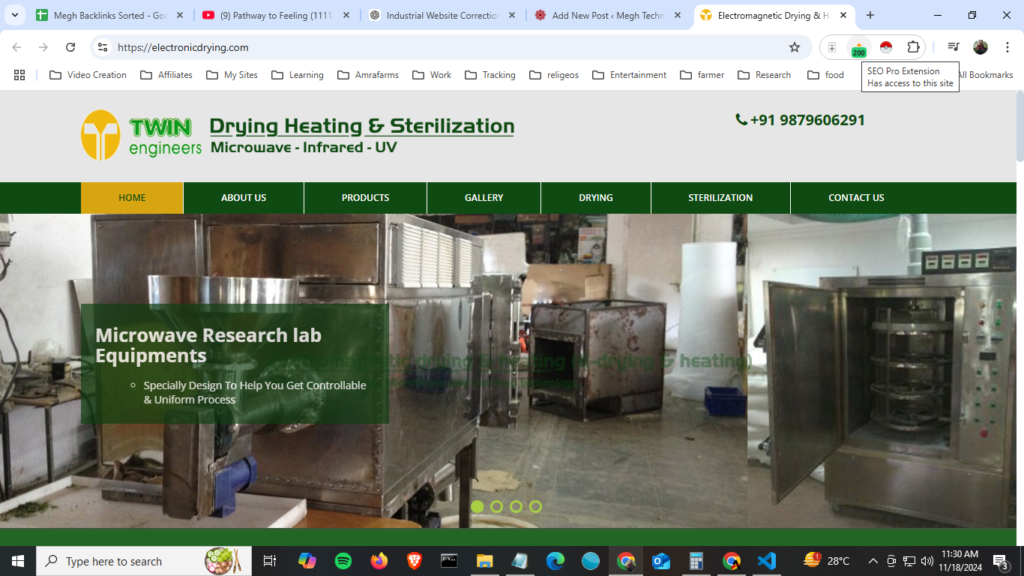 Twin Engineers - Drying, Heating, and Sterilization Website design and Marketing