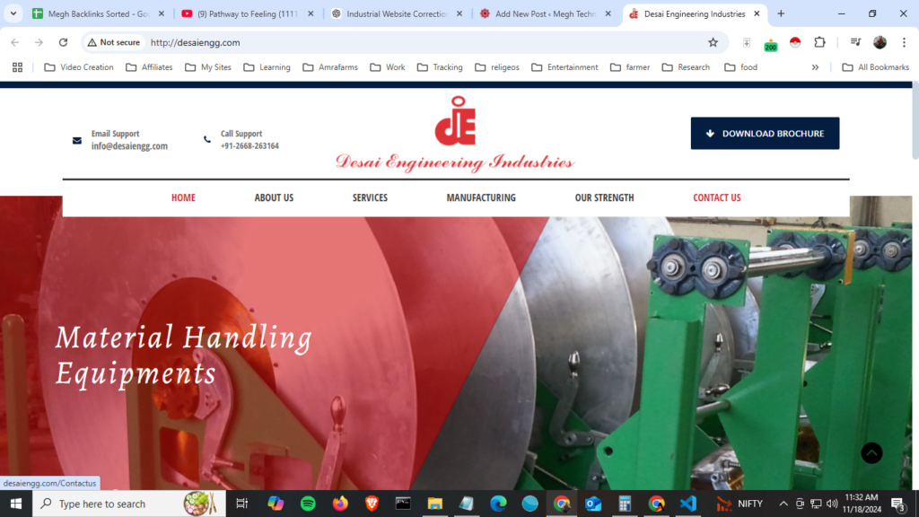 Desai Engineering Industries SEO Website design