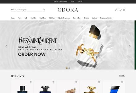 Odoora Perfumes Ecommerce store Dubai Website design