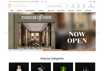 Touch of Oud Website design and Ecommerce Store setup For Dubia audience