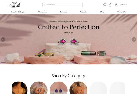 Clio Jewellery Website design and ecommerce store design and development