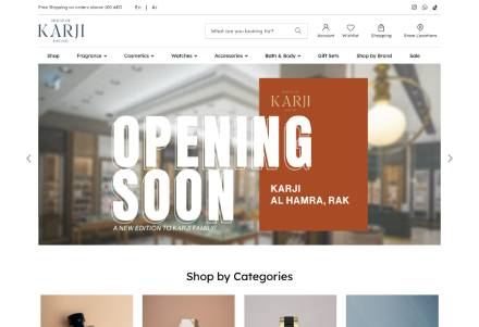 Karji Stores Dubai, Ecommerce webstie design