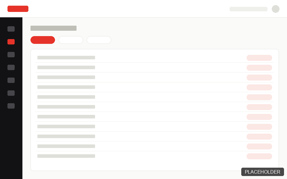 Placeholder wireframe of the reviewer approval queue